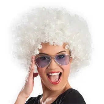 PERRUQUE AFRO BLANC