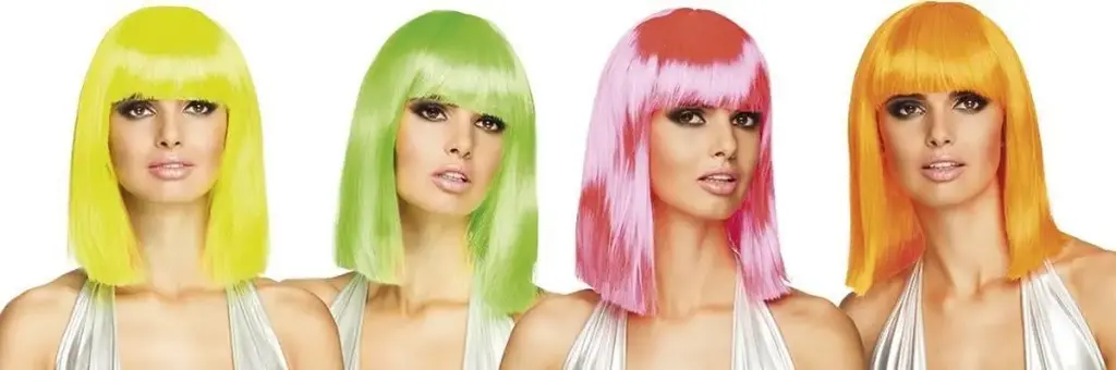 PERRUQUE LONG CARRE VERT