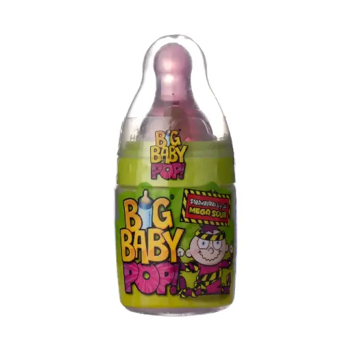 BIG BABY POP STRAWBERRY MEGA SOUR