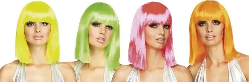 PERRUQUE LONG CARRE VERT