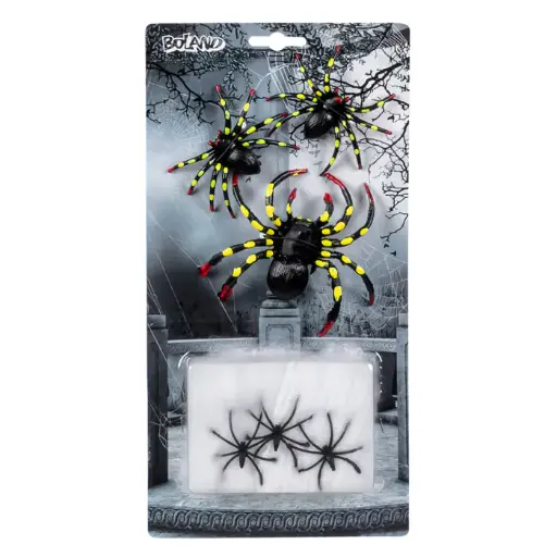 SPIDER WEB WITH SPIDERS